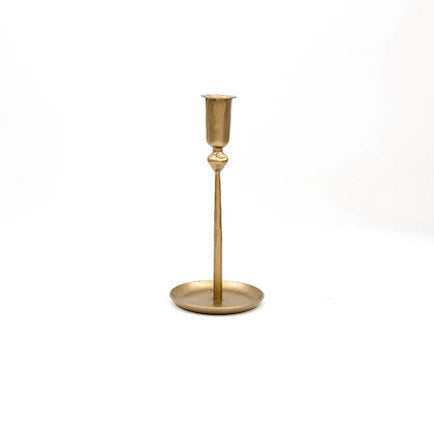 brass taper candle holder - tall – Brick + Linen