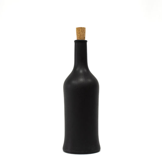 stoneware olive oil bottle - black