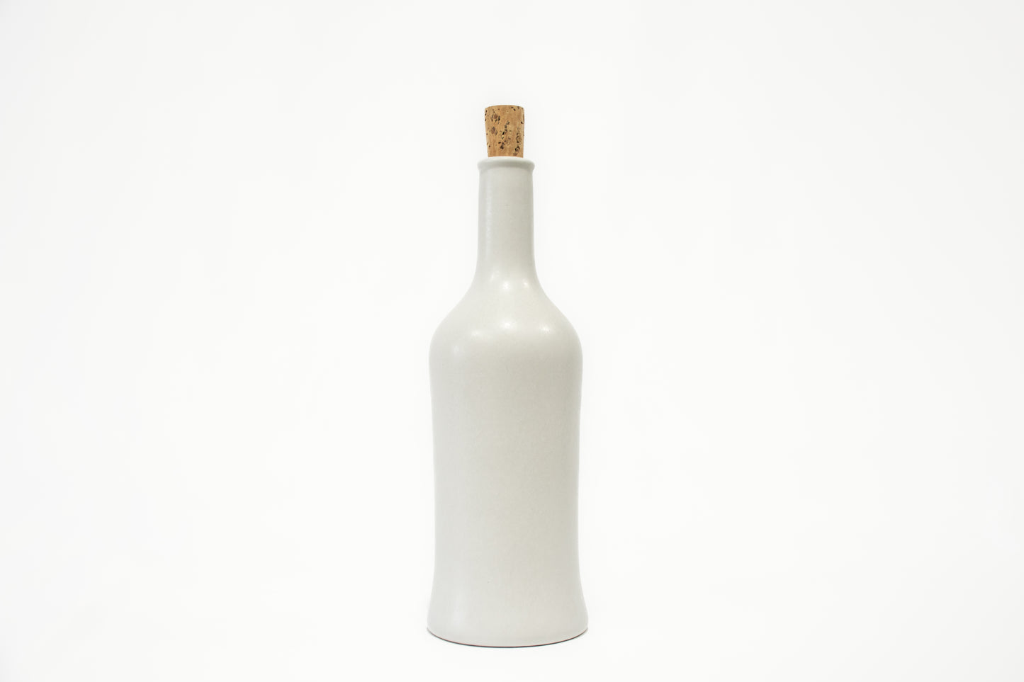 stoneware olive oil bottle - white