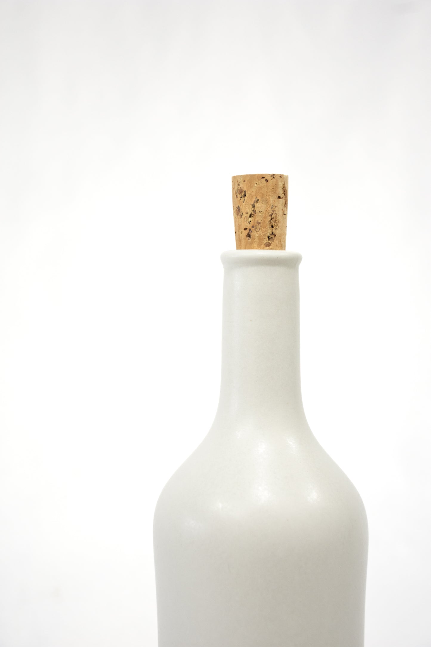 stoneware olive oil bottle - white