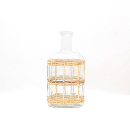 glass rattan bottle - lg