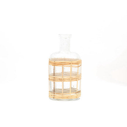 glass rattan bottle - med